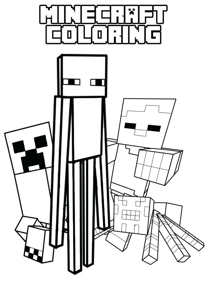 723x1024 Coloring Pages Minecraft