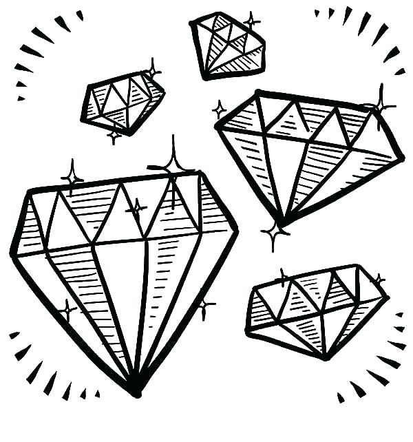 600x642 Diamond Coloring Pages