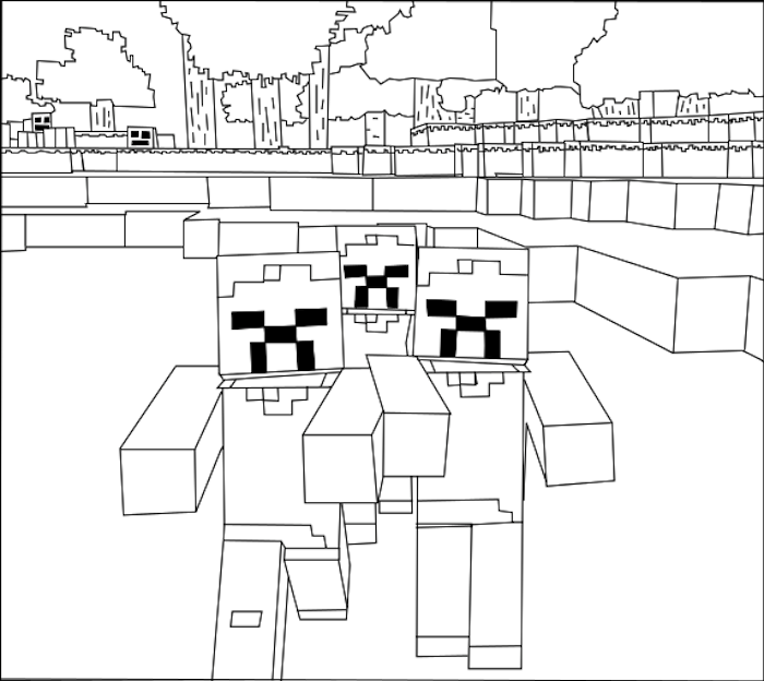 700x624 Coloring Minecraft Colouring Pages Animals Plus Minecraft Color