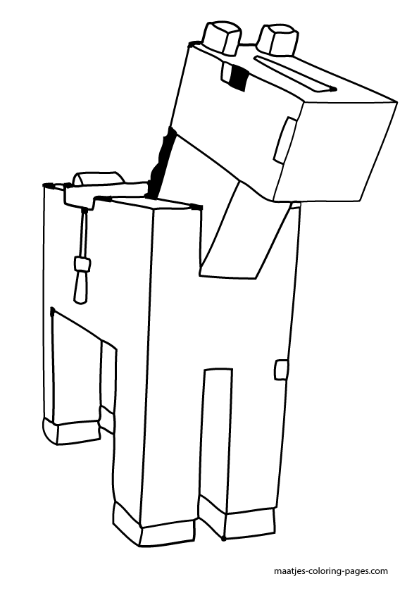 Minecraft Dog Coloring Pages