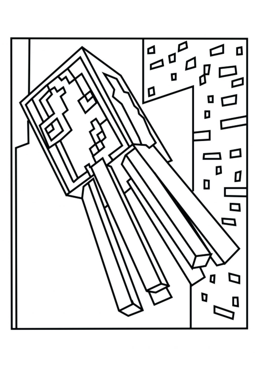 1024x1449 Coloring Pages ~ Coloring Pages Of Minecraft Squid Ender Dragon