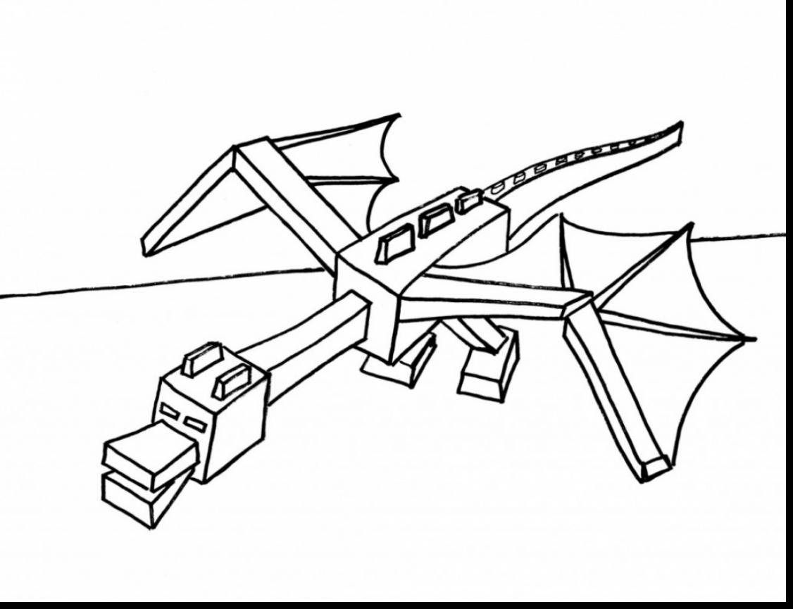 1126x865 Wonderful Minecraft Ender Dragon Coloring With Color In Pictures