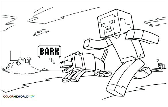 585x374 Minecraft Color Pages Creeper Coloring Page Printable Creeper