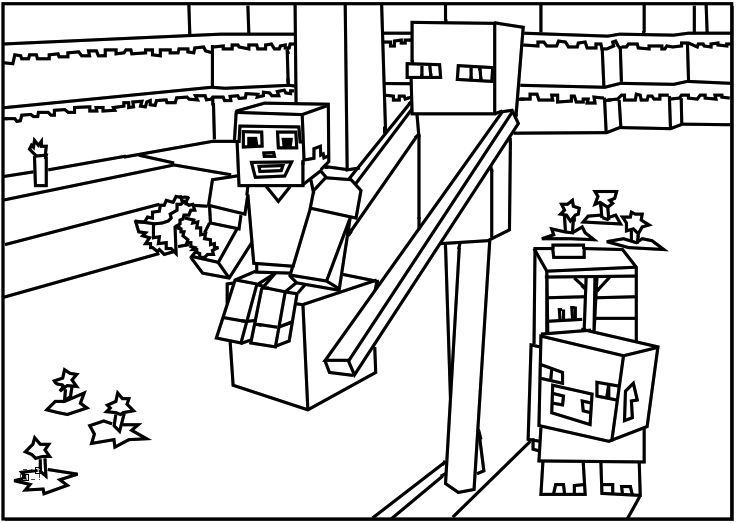 736x523 Minecraft Coloring Pages Enderman Kids Stuff