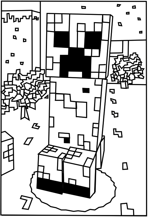 516x757 16 Images Of Minecraft Mobs Coloring Pages Printable