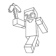 230x230 Minecraft Coloring Sheets