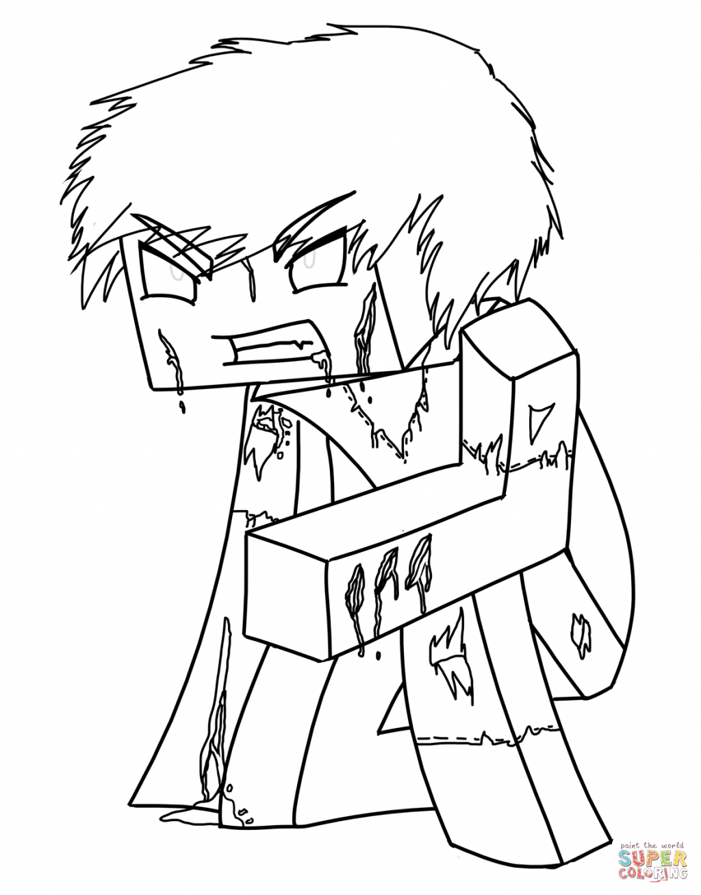 1024x1307 Minecraft Coloring Pages Free Swordle Girl Color Creeper Herobrine