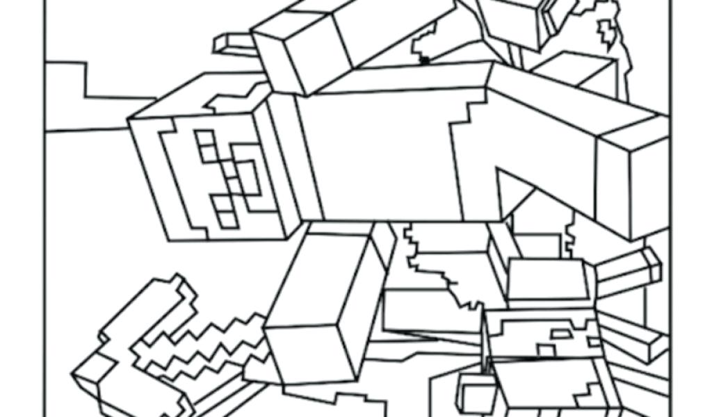 1024x600 Minecraft House Coloring Pages Professional
