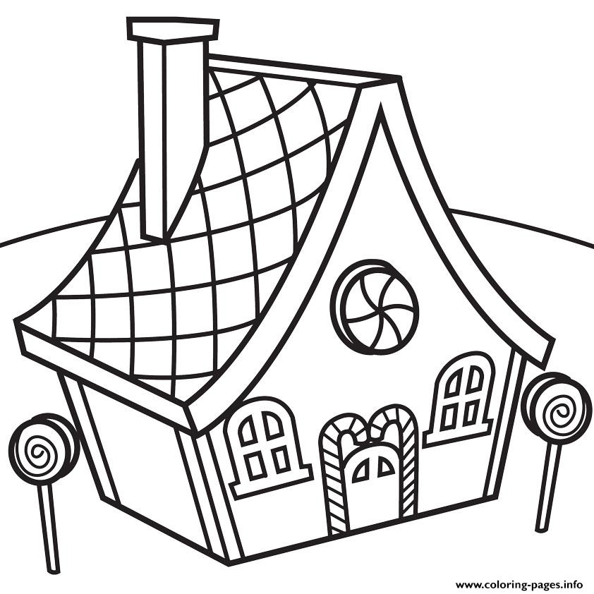 842x842 Candy House Coloring Pages