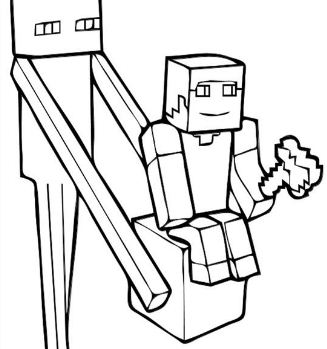 327x349 Minecraft Pdf Coloring Page