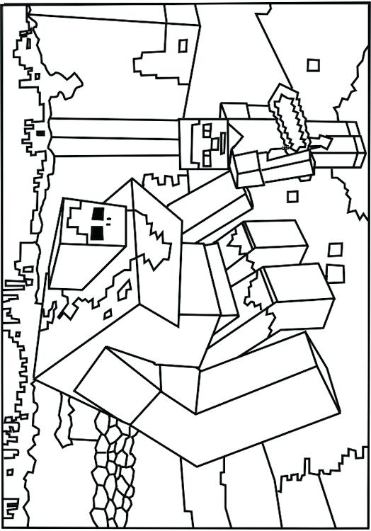 524x750 Lego Minecraft Coloring Pages A Printable Monster Coloring Page