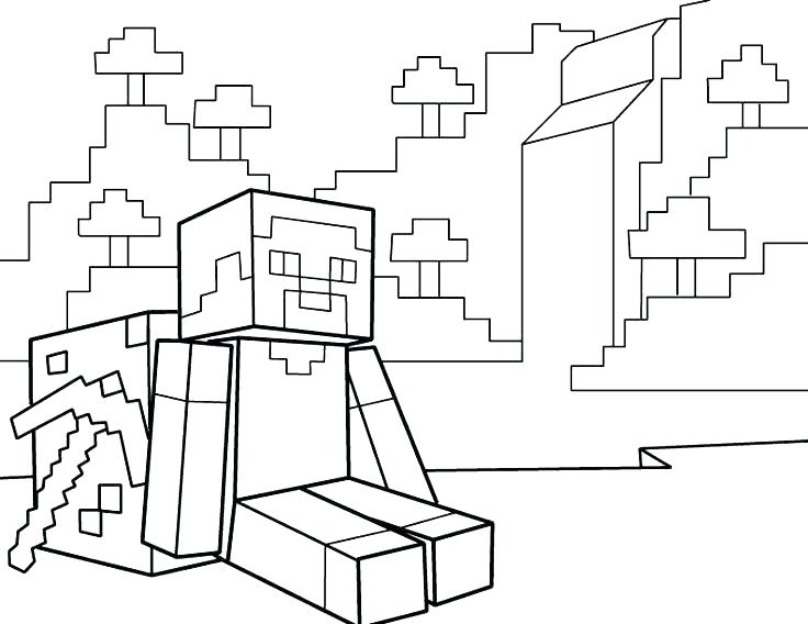 736x568 Minecraft Coloring Pages To Print Coloring Pages Free