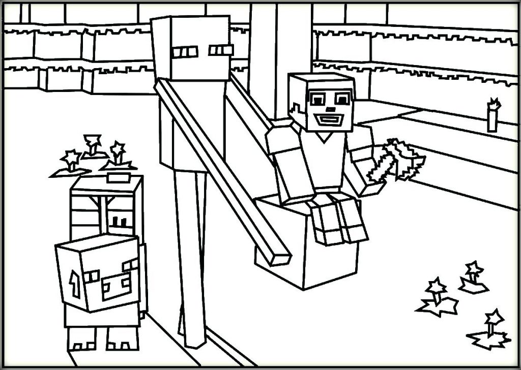 1024x728 Coloring Pages ~ Printable Minecraft Coloring Pages Free Creeper