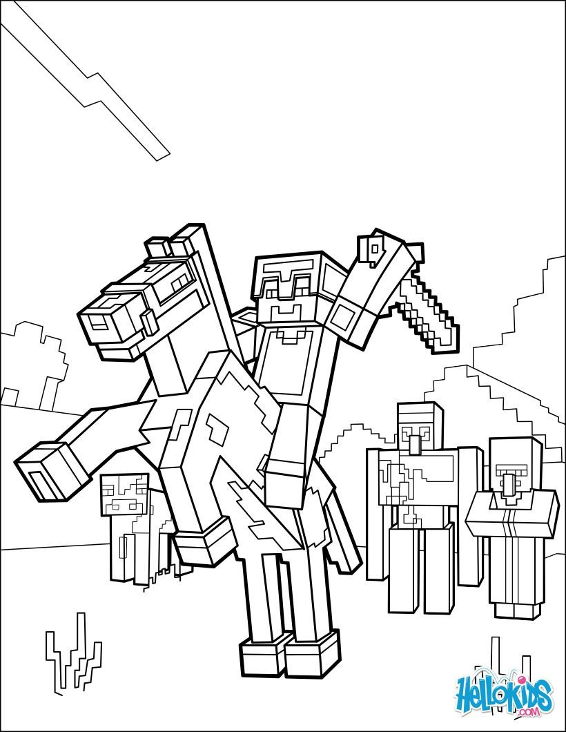 820x1060 Minecraft Ocelot Coloring Page