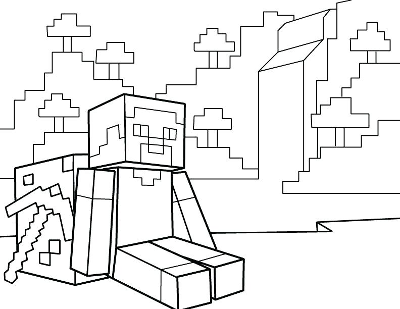 792x612 Free Minecraft Coloring Pages Coloring Pages To Print Amazing