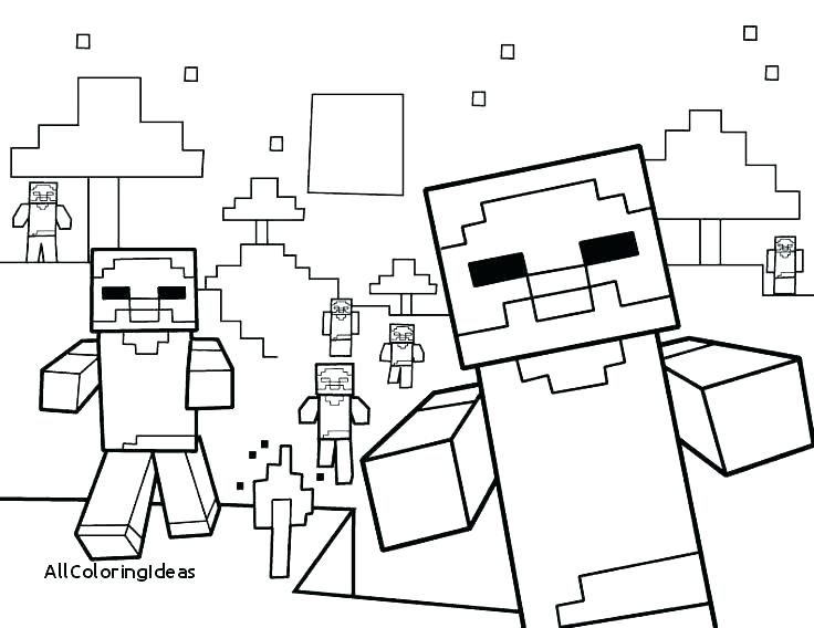 736x568 Mine Craft Coloring Pages Minecraft Coloring Pages Pickaxe