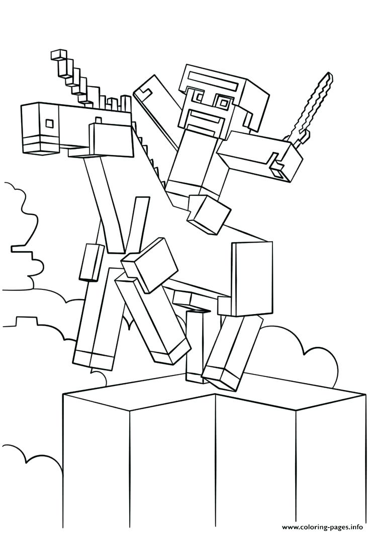 736x1059 Minecraft Coloring Pages To Print Coloring Book Unicorn Coloring
