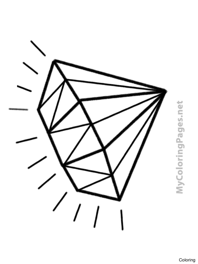 768x1024 Minecraft Diamond Coloring Pages