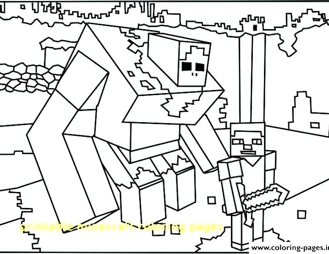 678x524 Minecraft Printable Coloring Pages Pickaxe Zombie Plants Page Vs