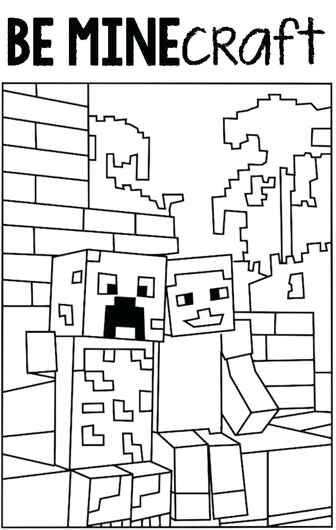 687x1084 Minecraft Coloring Pages To Print Coloring Page Of A Pig Pig