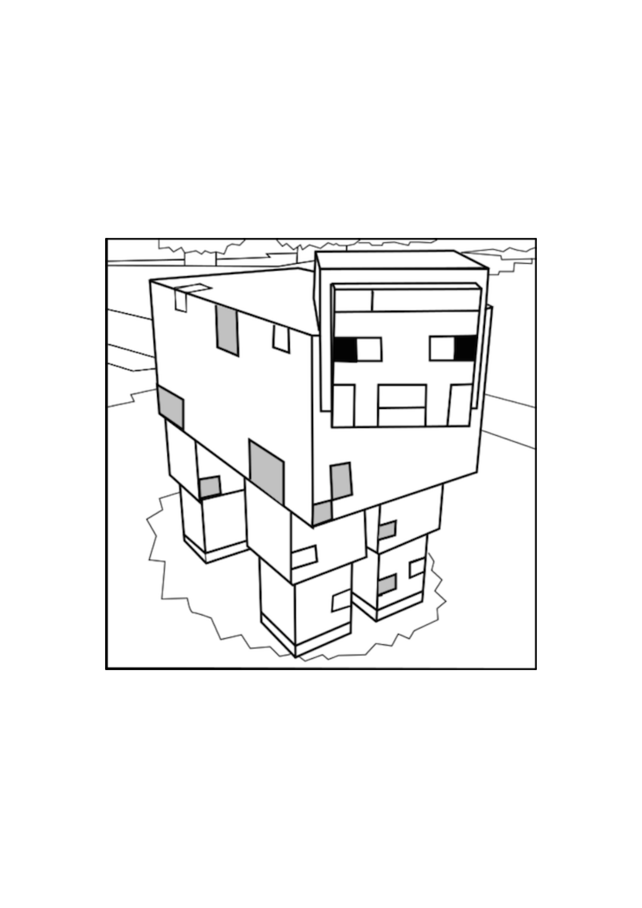 1295x1832 Pig And Sheep Minecraft Coloring Pages Free Printable Minecraft
