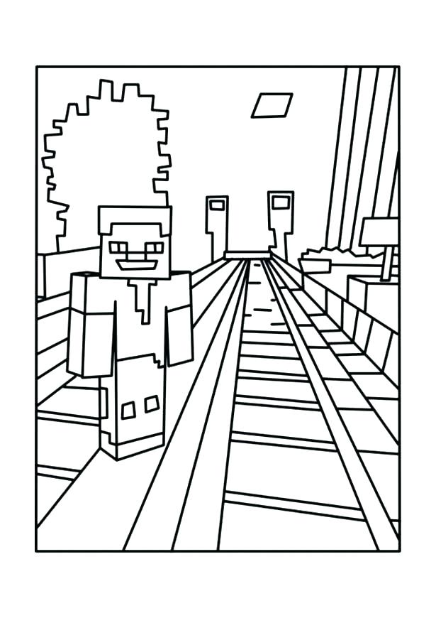 615x870 Coloring Pages Of Minecraft
