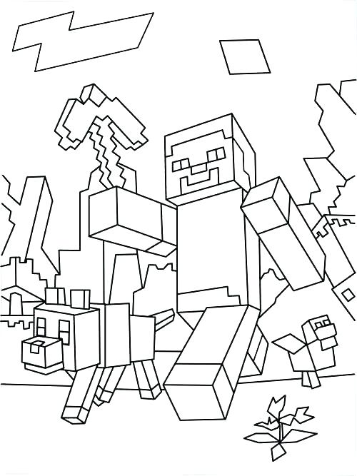 500x667 Minecraft Pictures To Color Beautiful Printable Coloring Pages