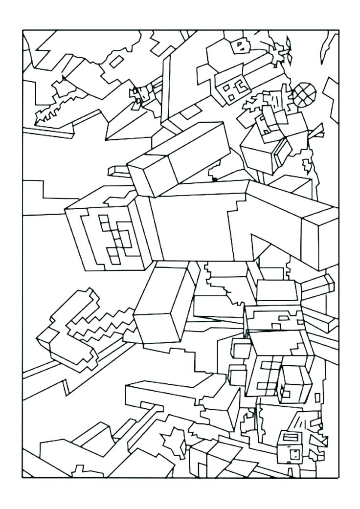 736x1041 Coloring Pages For Minecraft Printable Coloring Pages Free