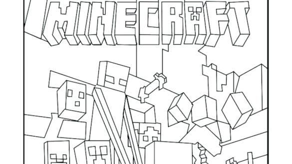 585x329 Minecraft Coloring Pages To Print