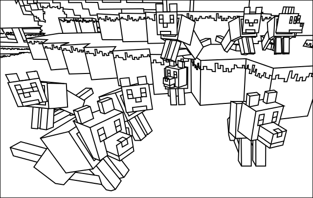 640x404 Minecraft Coloring Pages