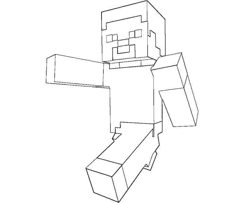 800x667 Minecraft Coloring Pages