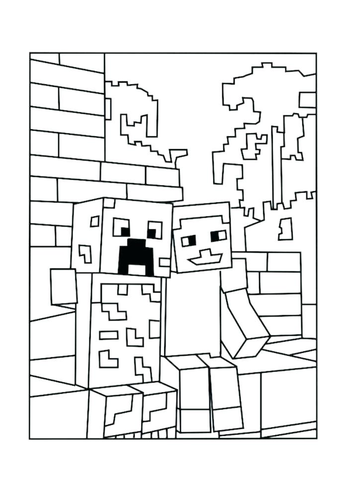 700x990 Minecraft Steve Coloring Pages Printable Printable Coloring Pages