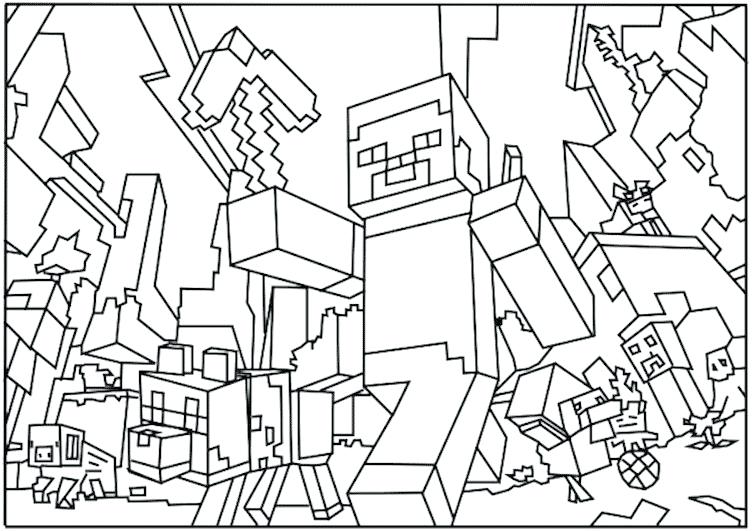 752x531 Minecraft Coloring Pages Coloring Pages To Print Print Free
