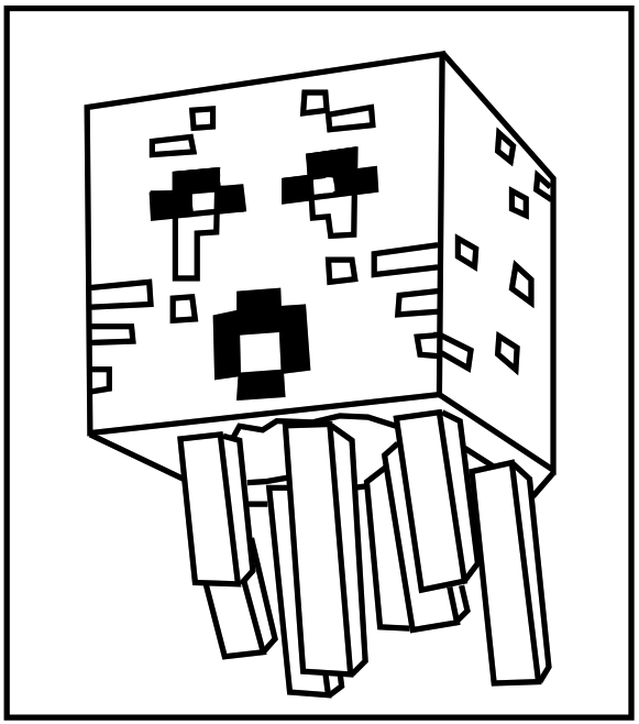 581x658 Minecraft Coloring Pages Printable