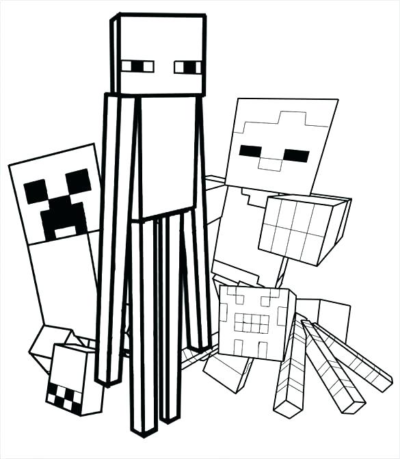 585x671 Minecraft Coloring Pages Printable Pictures Fan Picture Minecraft