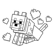 Minecraft Wolf Coloring Pages
