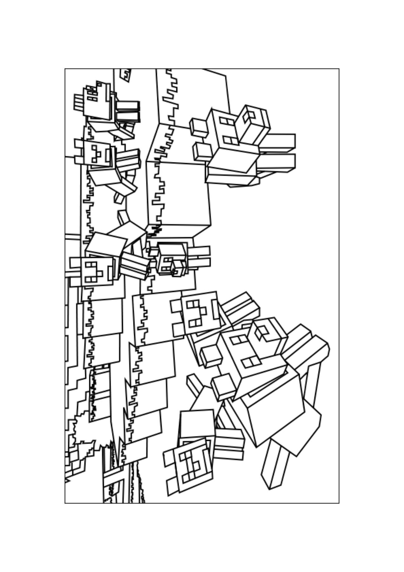 1295x1832 Coloring Pages Minecraft Beautiful A Minecraft Wolves Coloring
