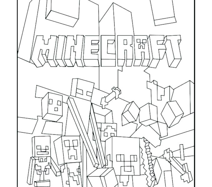 678x600 Minecraft Color Page Printable World Coloring Page Minecraft Color