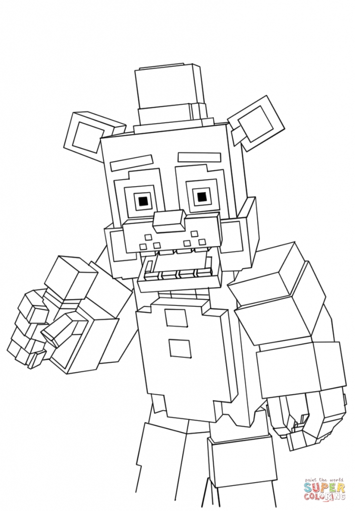 711x1024 The Perfect Minecraft Freddy Coloring Page Free Printable