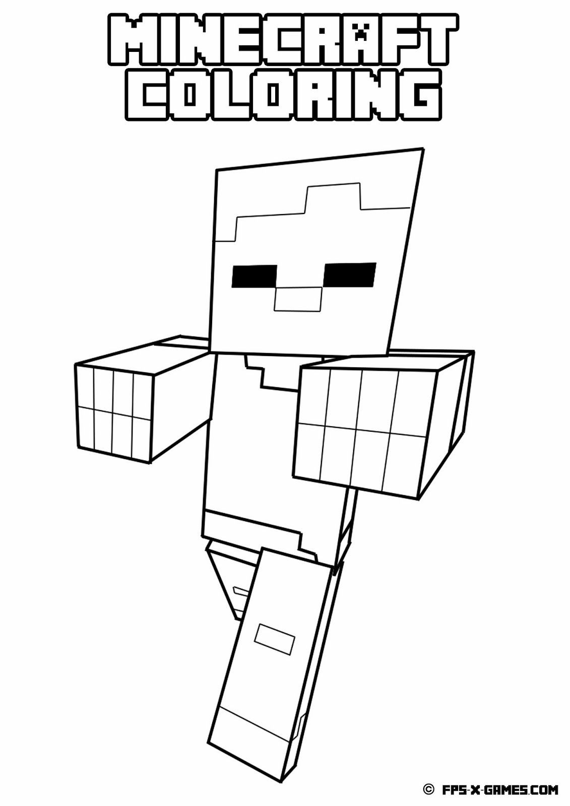 1131x1600 Weird Minecraft Mutant Zombie Coloring Pages Acpra
