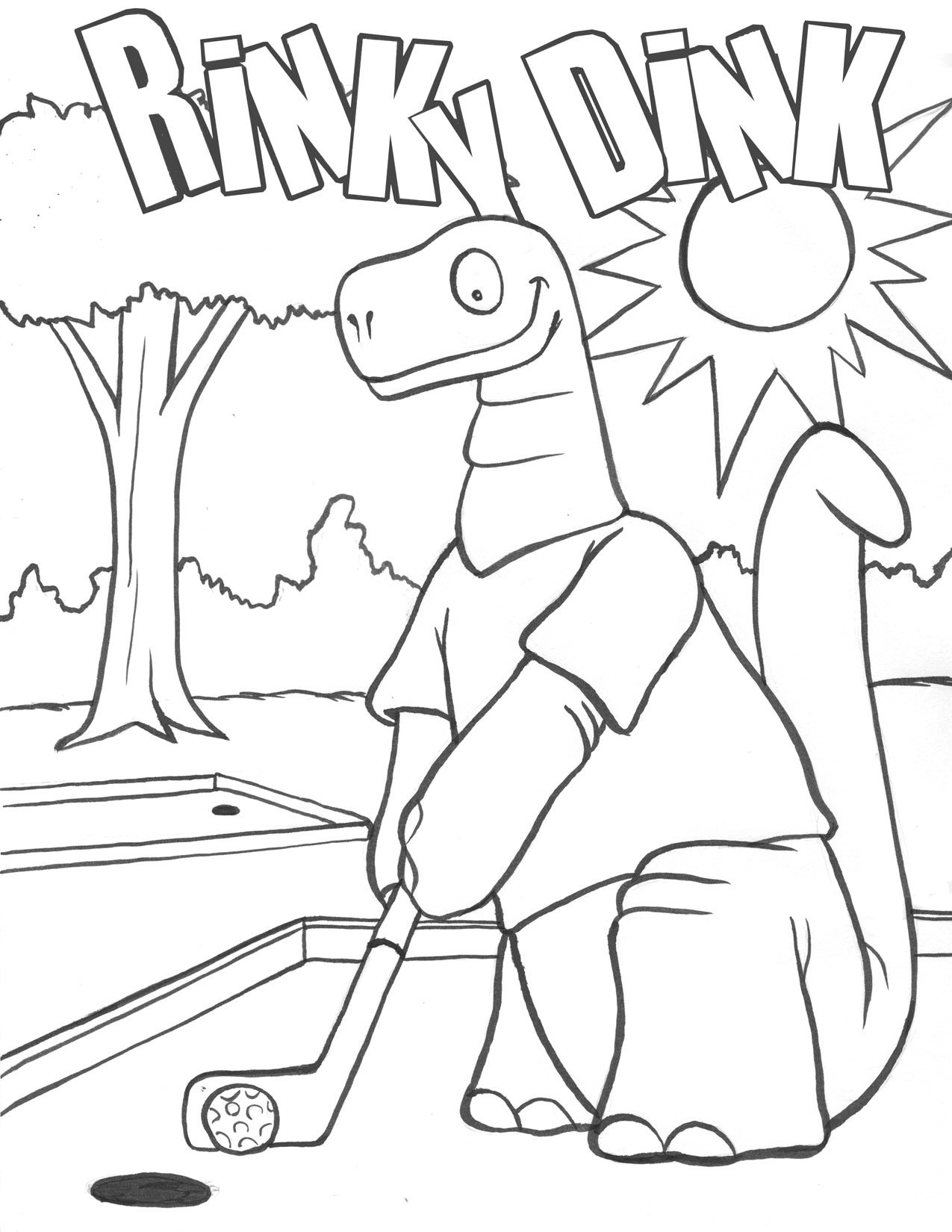 1275x1650 Monster Mini Golf Coloring Pages
