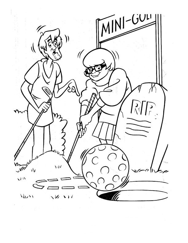 612x792 Velma And Shaggy Playing Golf Coloring Page Animal Pages