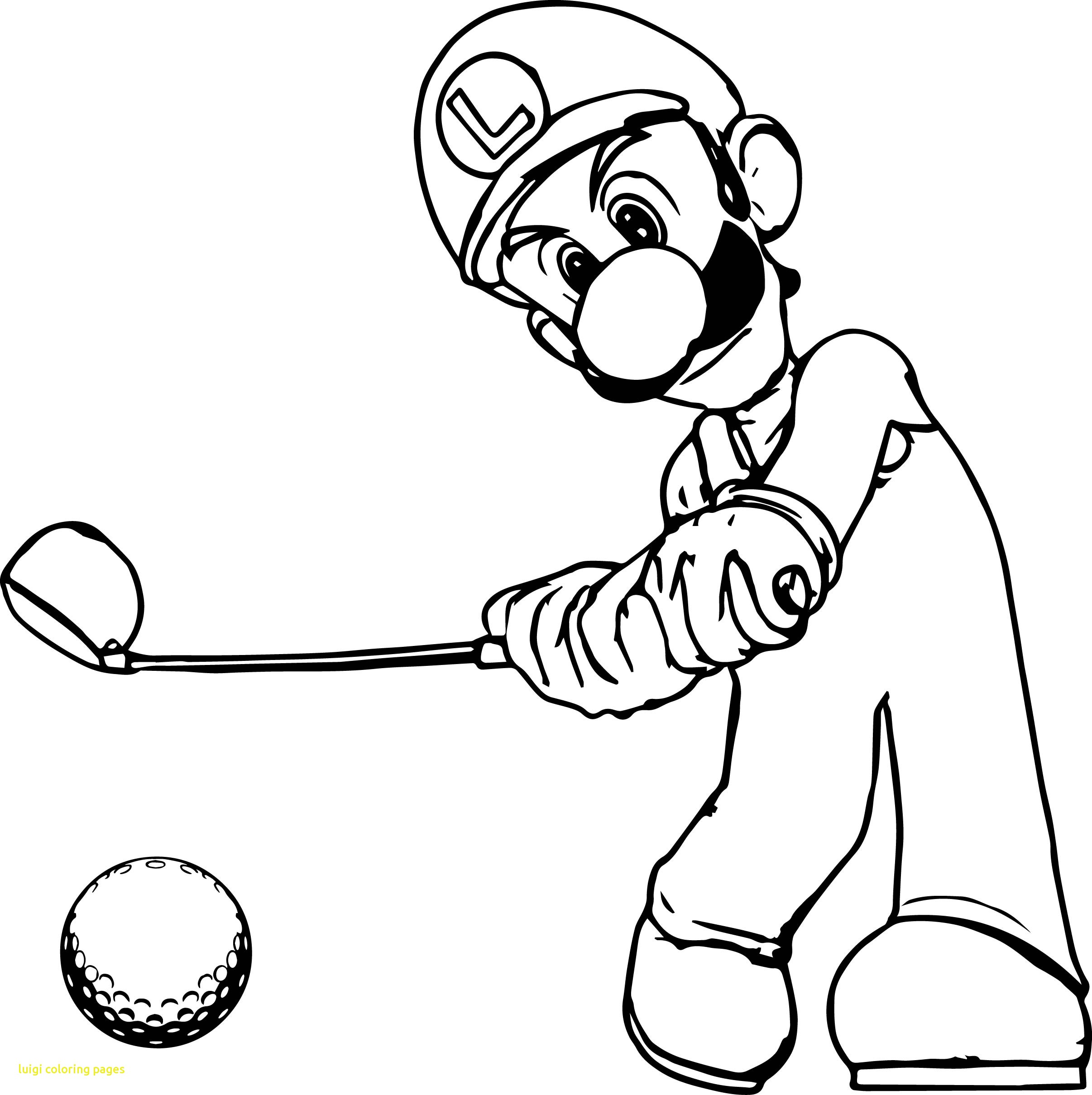 2412x2419 Luigi Coloring Pages With Super Mario Golf Page Ribsvigyapan Luigi