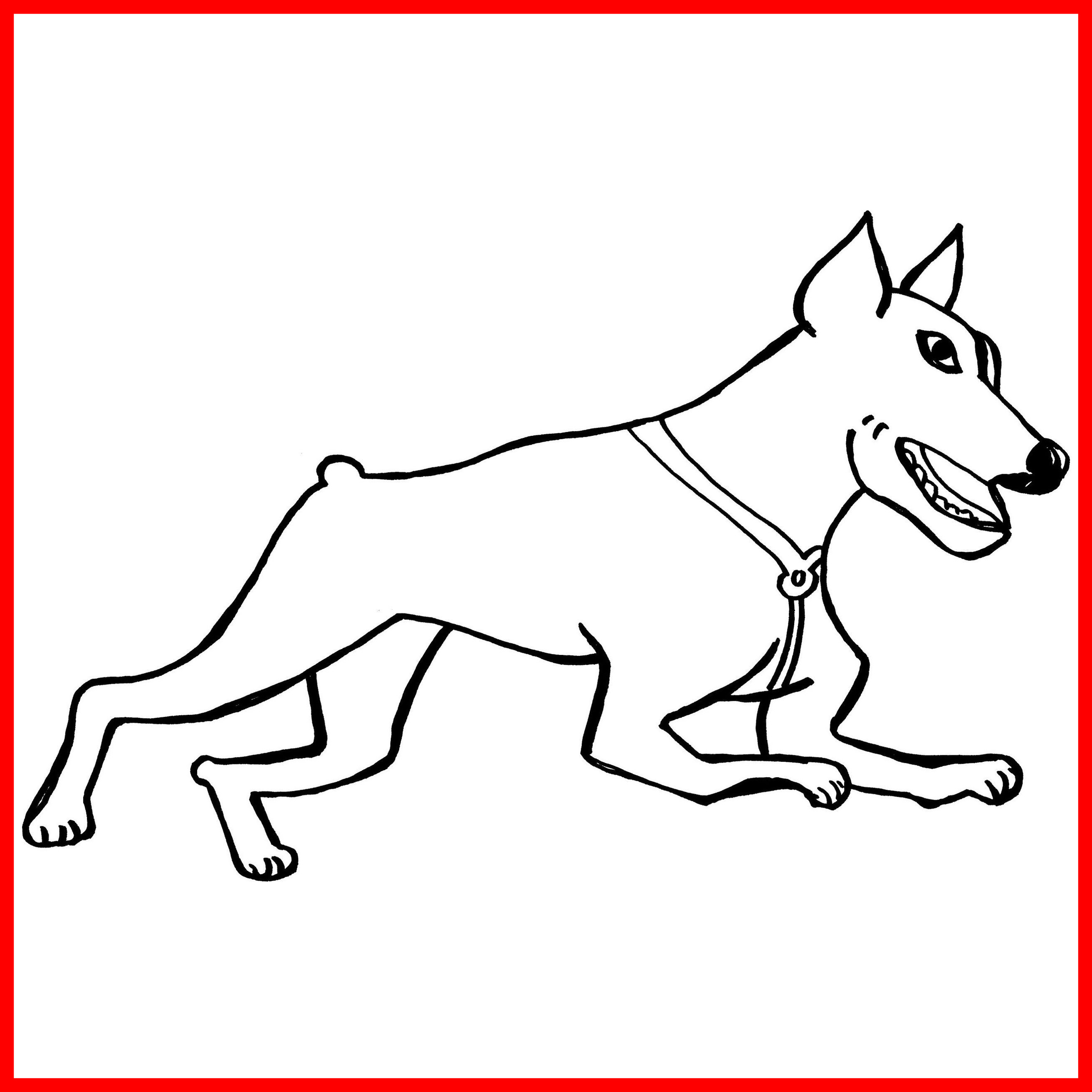 2626x2626 Incredible Secrets Doberman Coloring Funny Page Printable Image