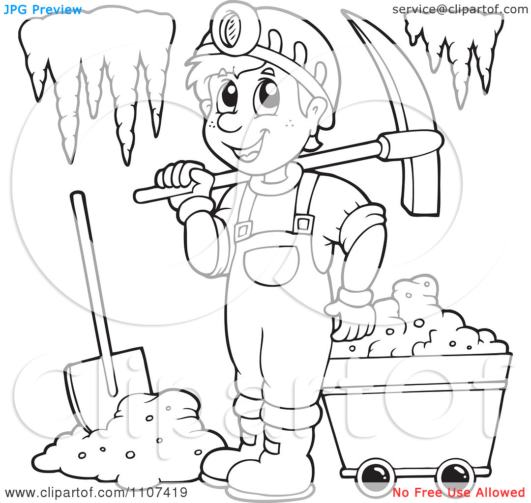 1080x1024 Mining Coloring Pages