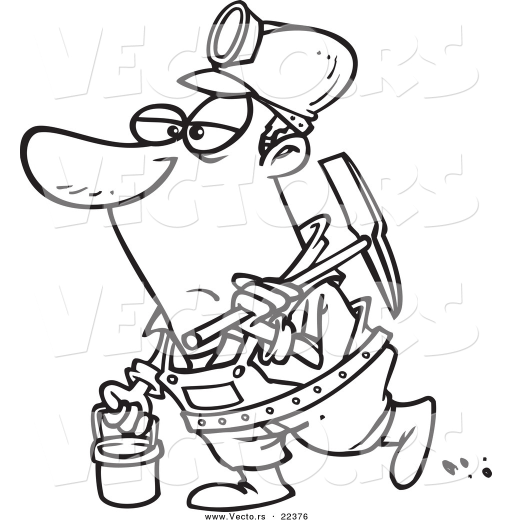 1024x1044 Perfect Mining Coloring Pages Vector Of A Cartoon Coal Miner Page