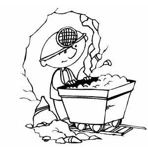 300x300 Gold Miner Colouring Pages Mining Color Pages Gold