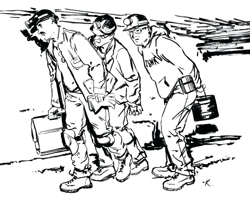 843x671 Coloring Pages For Adults Quotes Coal Miner Mining Excavator