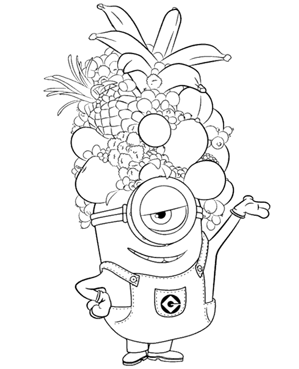 600x740 Minions Coloring Pages,book For Free To Print, Gru, Bob, Stuart, Kevin