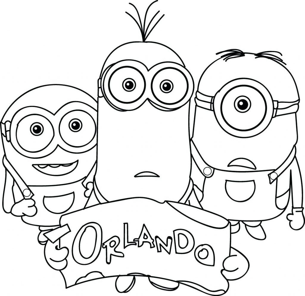 1024x993 Coloring Pages ~ Minion Coloring Pages Minions Page King Bob